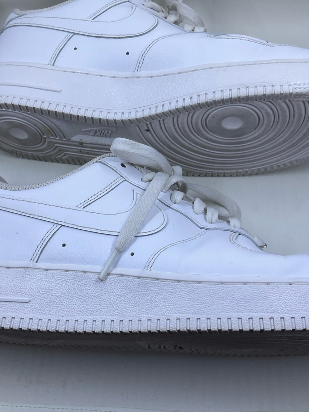 Nike White Low-Top Leather Sneakers